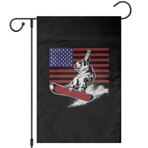 Funny Snowboarding Lover American Flag Winter Sport Garden Flag TS11 Black Print Your Wear