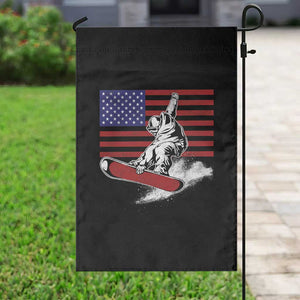 Funny Snowboarding Lover American Flag Winter Sport Garden Flag TS11 Print Your Wear