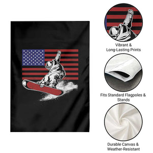 Funny Snowboarding Lover American Flag Winter Sport Garden Flag TS11 Print Your Wear