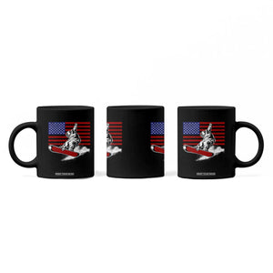 Funny Snowboarding Lover American Flag Winter Sport Coffee Mug TS11 Print Your Wear