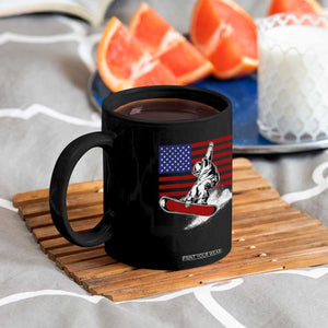 Funny Snowboarding Lover American Flag Winter Sport Coffee Mug TS11 Print Your Wear
