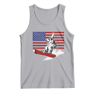 Funny Snowboarding Lover American Flag Winter Sport Tank Top TS11 Athletic Heather Print Your Wear