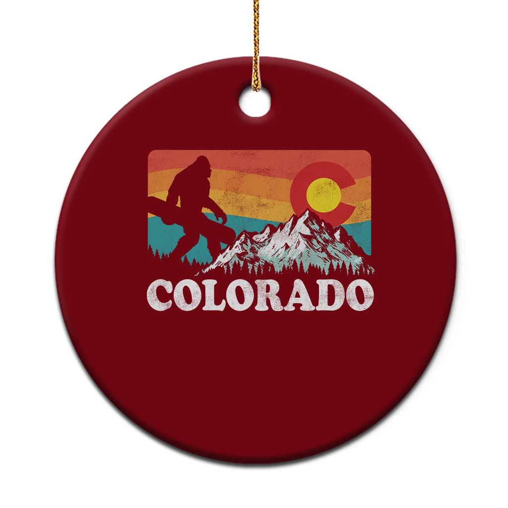 Funny Colorado Snowboarding Bigfoot Mountain Winter Sport Ceramic Ornament TS11 1pc Red Print Your Wear