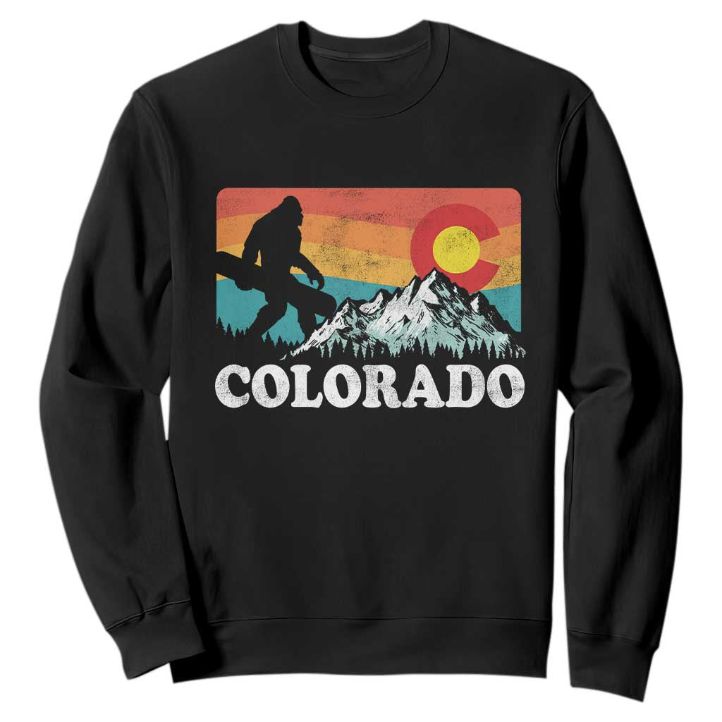 Funny Colorado Snowboarding Bigfoot Mountain Winter Sport Sweatshirt TS11 Black Print Your Wear