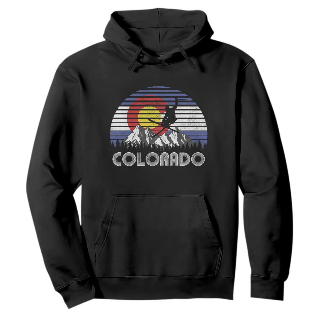 Ski Skiing Colorado Snow Mountain Winter Sport Hoodie TS11 Black Print Your Wear