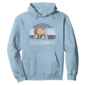 Ski Skiing Colorado Snow Mountain Winter Sport Hoodie TS11 Light Blue Print Your Wear