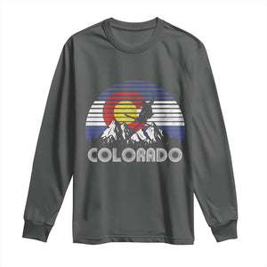 Ski Skiing Colorado Snow Mountain Winter Sport Long Sleeve Shirt TS11 Dark Heather Print Your Wear