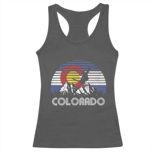 Ski Skiing Colorado Snow Mountain Winter Sport Racerback Tank Top TS11 Dark Heather Print Your Wear