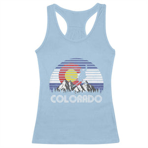 Ski Skiing Colorado Snow Mountain Winter Sport Racerback Tank Top TS11 Light Blue Print Your Wear