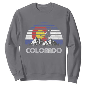 Ski Skiing Colorado Snow Mountain Winter Sport Sweatshirt TS11 Charcoal Print Your Wear