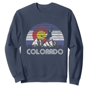 Ski Skiing Colorado Snow Mountain Winter Sport Sweatshirt TS11 Navy Print Your Wear