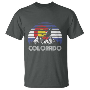 Ski Skiing Colorado Snow Mountain Winter Sport T Shirt TS11 Dark Heather Print Your Wear