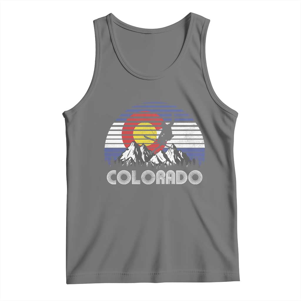 Ski Skiing Colorado Snow Mountain Winter Sport Tank Top TS11 Black Heather Print Your Wear