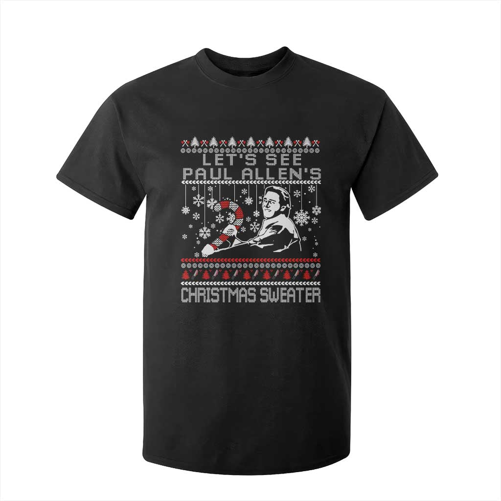 Funny Christmas Psycho T Shirt For Kid Lets See Paul Allens Christmas Sweater Serrial Killer Movie TS11 Black Print Your Wear
