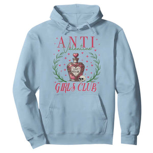 Funny Anti Valentine Girl Club Hoodie Love Potion Skull TS11 Light Blue Print Your Wear