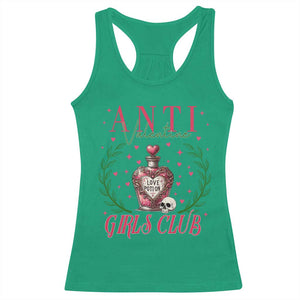 Funny Anti Valentine Girl Club Racerback Tank Top Love Potion Skull TS11 Irish Green Print Your Wear