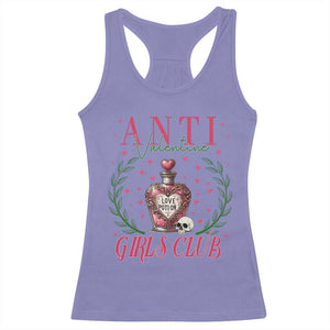 Funny Anti Valentine Girl Club Racerback Tank Top Love Potion Skull TS11 Violet Print Your Wear