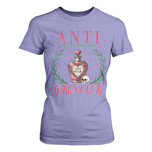 Funny Anti Valentine Girl Club T Shirt For Women Love Potion Skull TS11 Violet Print Your Wear