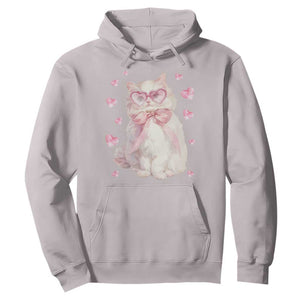 Funny Valentine's Day Cute Heart Cat Hoodie TS11 Ice Gray Print Your Wear