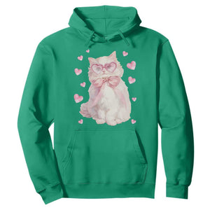 Funny Valentine's Day Cute Heart Cat Hoodie TS11 Irish Green Print Your Wear