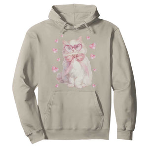 Funny Valentine's Day Cute Heart Cat Hoodie TS11 Sand Print Your Wear