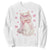 Funny Valentine's Day Cute Heart Cat Sweatshirt TS11 White Print Your Wear