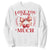 Funny Valentine's Day Coquette Sweatshirt I Love You Cherry Much TS11 White Print Your Wear