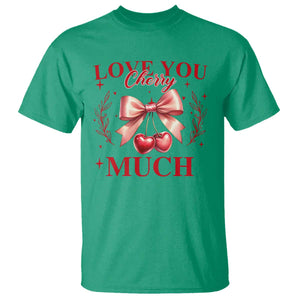 Funny Valentine's Day Coquette T Shirt I Love You Cherry Much TS11 Irish Green Print Your Wear