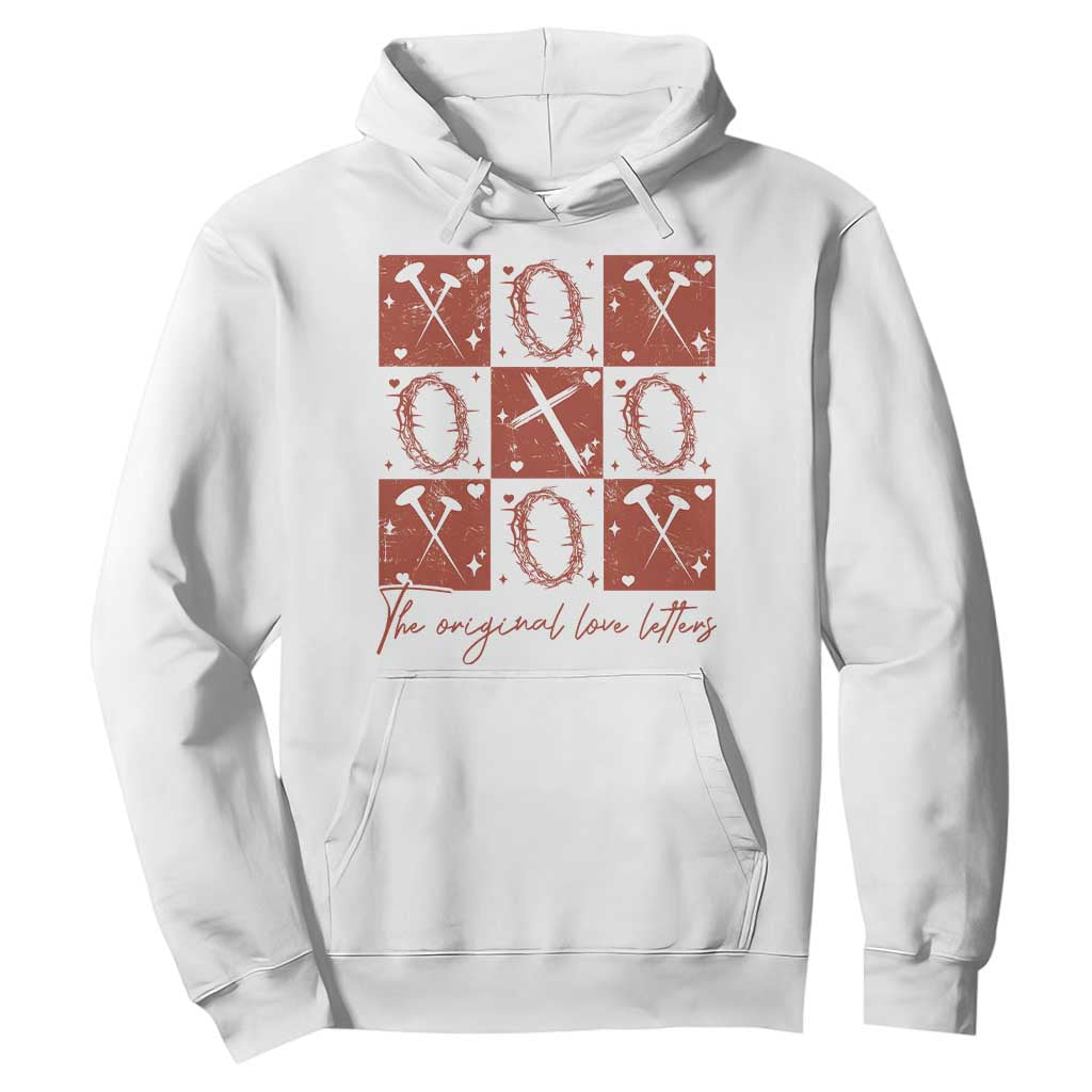 Christian Religious God Valentine's Day Hoodie The Original Love Letters Thorns Cross TS11 White Print Your Wear