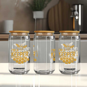 I Am A Keeper Glass Can Honey Bee Apiarist Funny Beekeeping TS11 Print Your Wear
