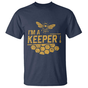 I Am A Keeper T Shirt Honey Bee Apiarist Funny Beekeeping TS11 Navy Print Your Wear