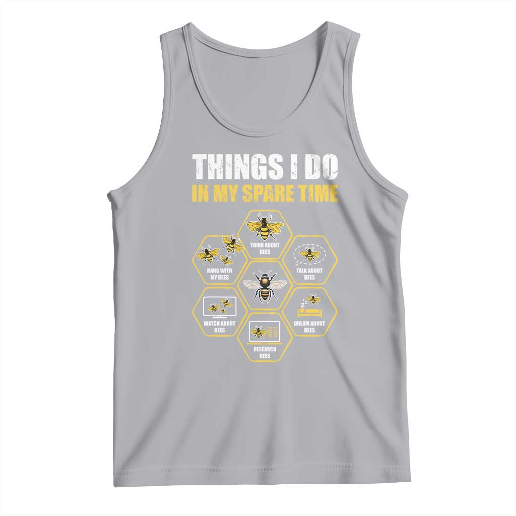 Funny Beekeeper Tank Top Things I Do in My Spare Time Beekeeping TS11 Athletic Heather Print Your Wear
