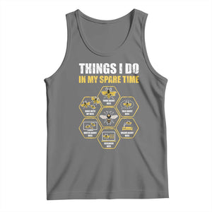Funny Beekeeper Tank Top Things I Do in My Spare Time Beekeeping TS11 Black Heather Print Your Wear
