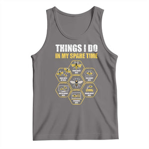 Funny Beekeeper Tank Top Things I Do in My Spare Time Beekeeping TS11 Deep Heather Print Your Wear