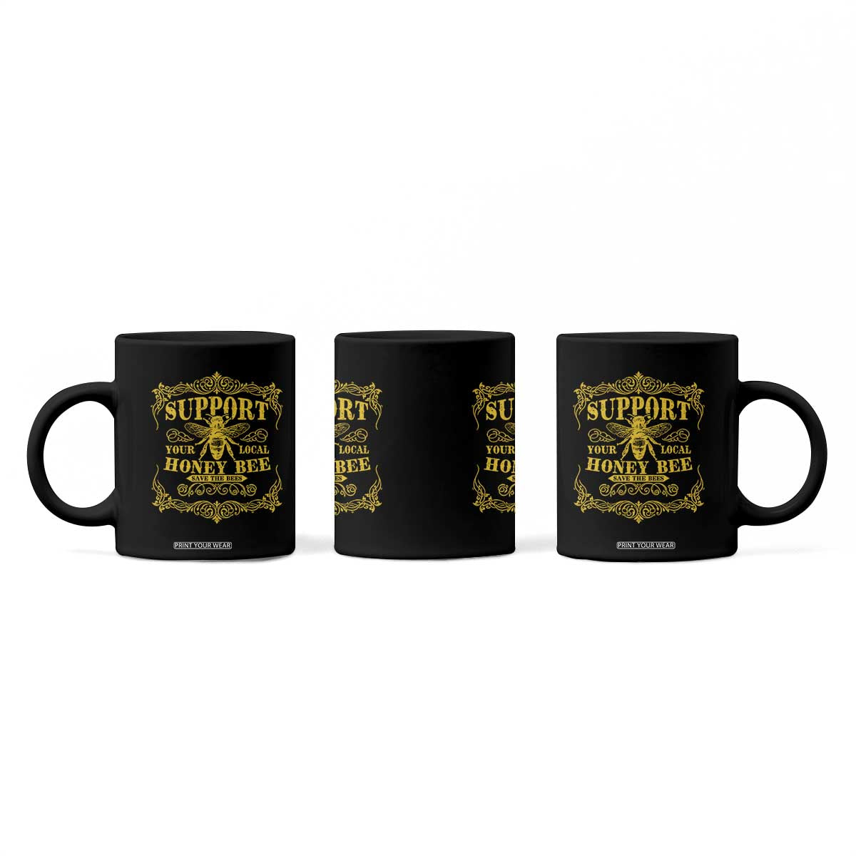 Funny Beekeeping Coffee Mug Support Your Local Honey Bee Beekeeper TS11 Print Your Wear