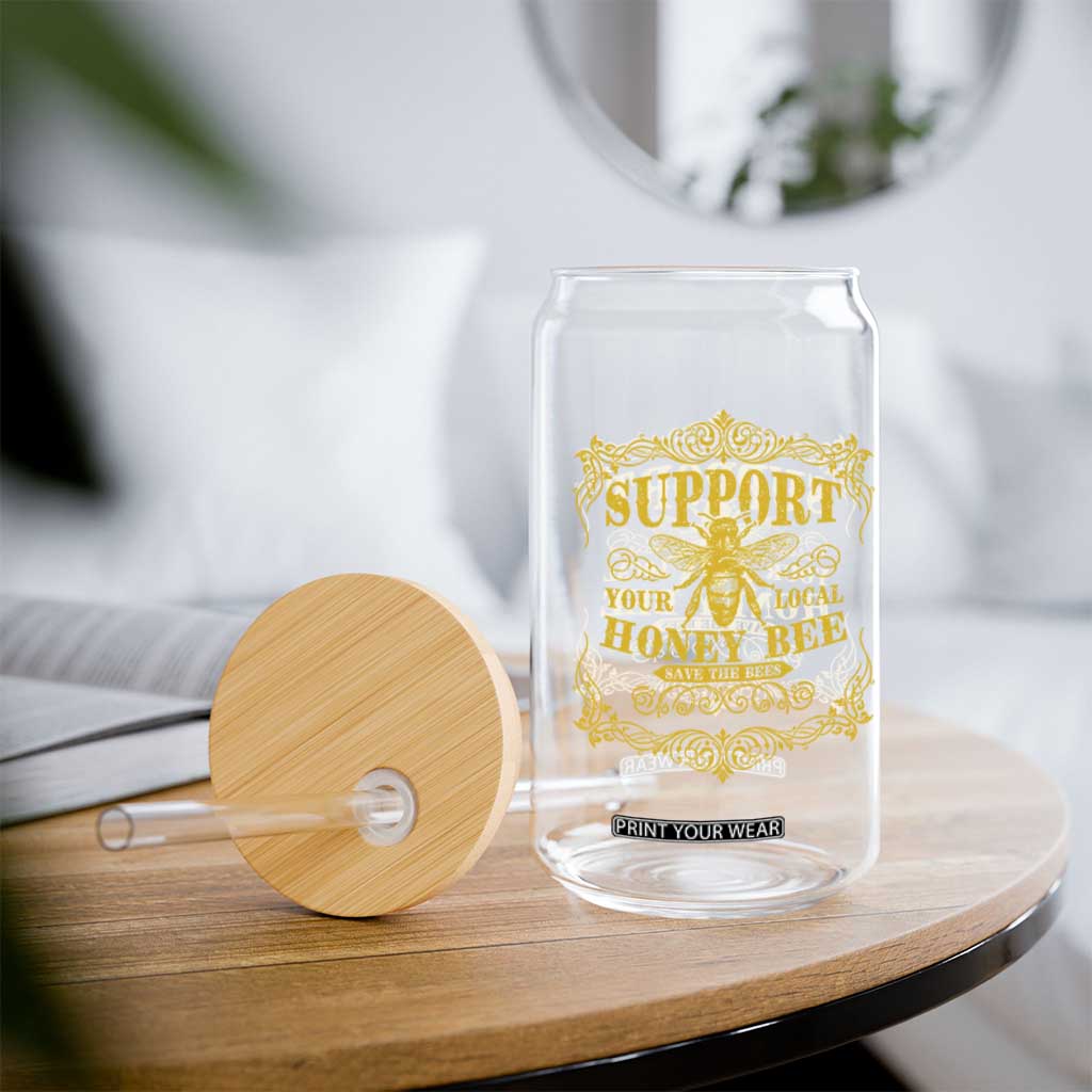 Funny Beekeeping Glass Can Support Your Local Honey Bee Beekeeper TS11 Print Your Wear