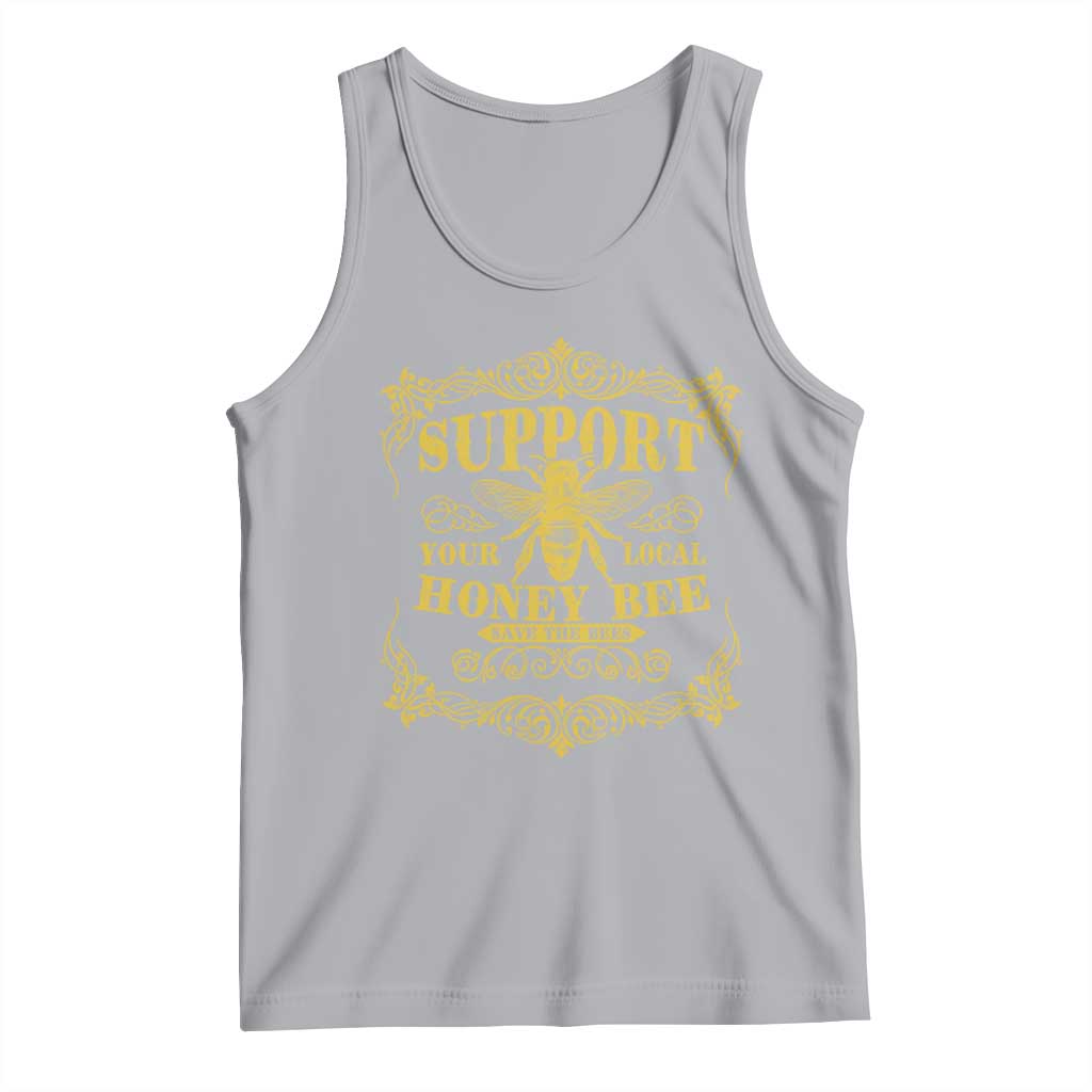 Funny Beekeeping Tank Top Support Your Local Honey Bee Beekeeper TS11 Athletic Heather Print Your Wear