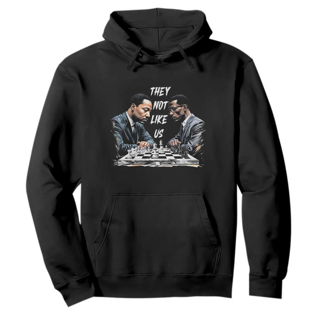 Martin Luther King Malcolm X Hoodie They Not Like Us Black Leaders TS11 Black Print Your Wear