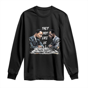 Martin Luther King Malcolm X Long Sleeve Shirt They Not Like Us Black Leaders TS11 Black Print Your Wear