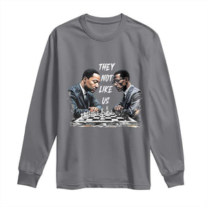Martin Luther King Malcolm X Long Sleeve Shirt They Not Like Us Black Leaders TS11 Charcoal Print Your Wear