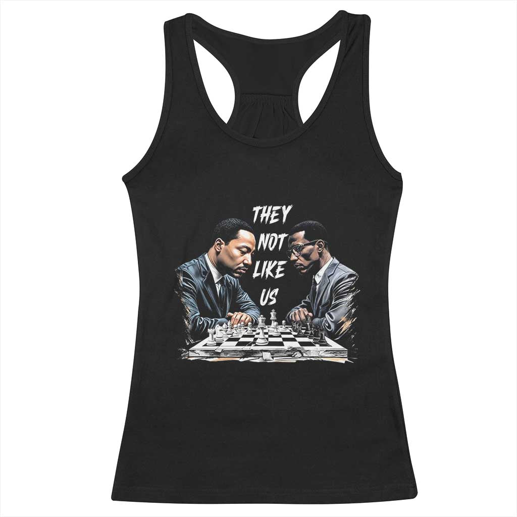 Martin Luther King Malcolm X Racerback Tank Top They Not Like Us Black Leaders TS11 Black Print Your Wear