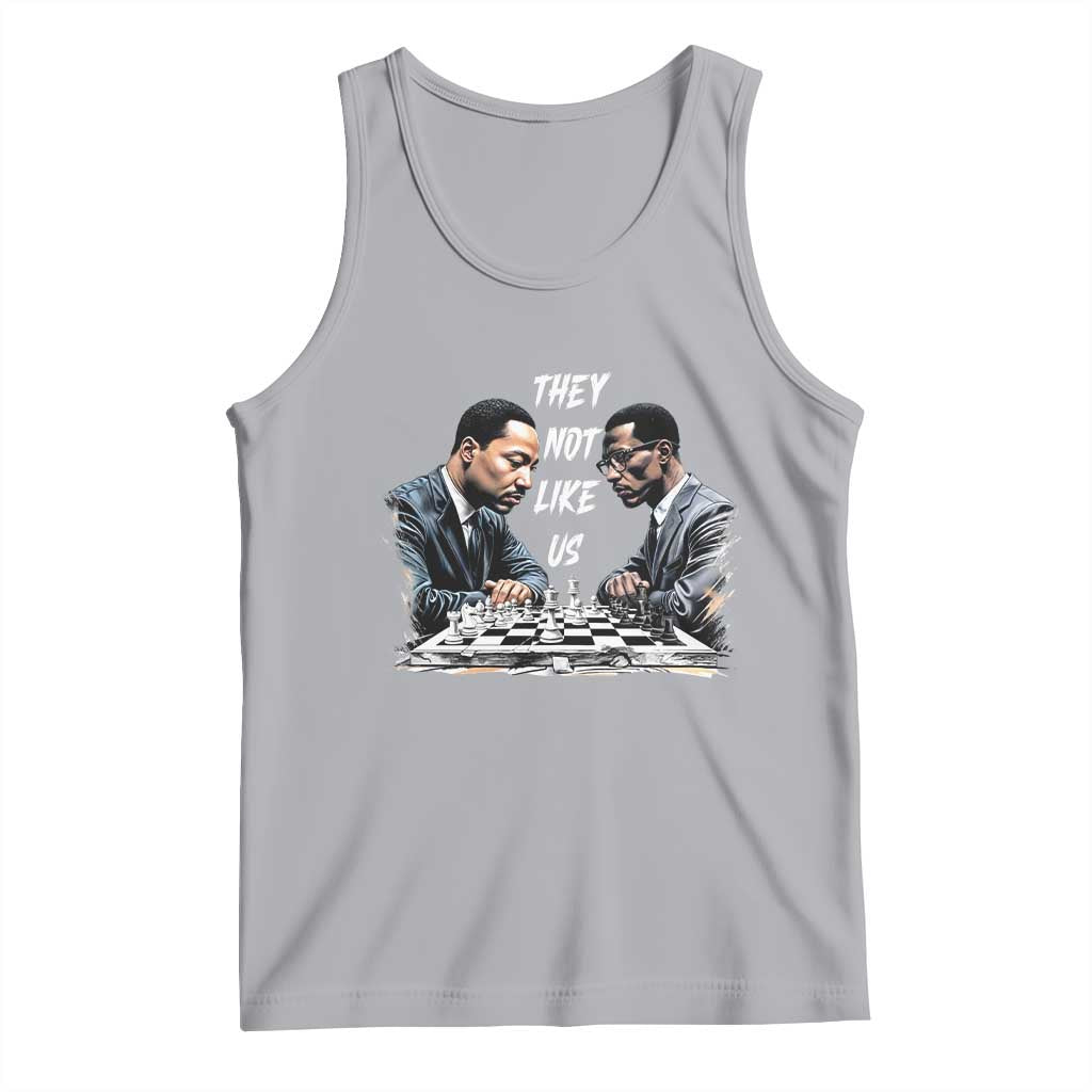 Martin Luther King Malcolm X Tank Top They Not Like Us Black Leaders TS11 Athletic Heather Print Your Wear