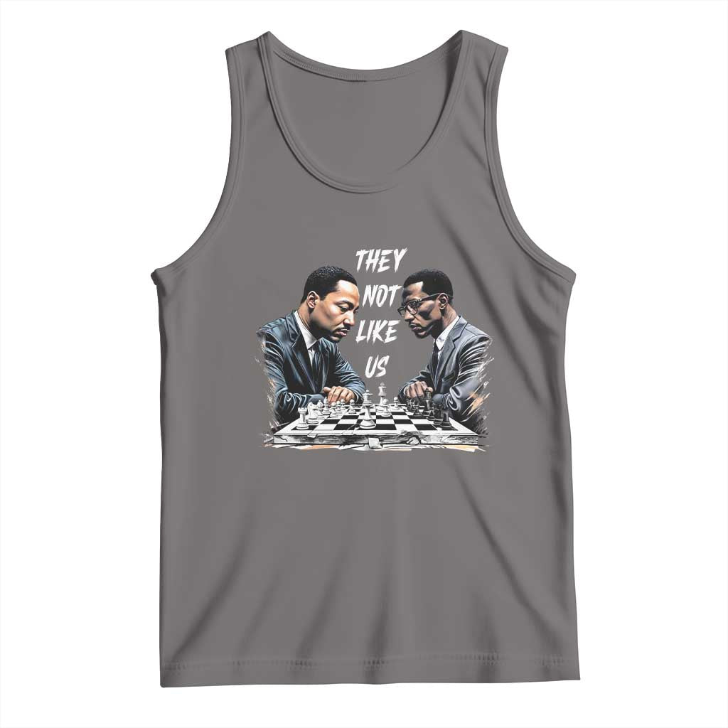 Martin Luther King Malcolm X Tank Top They Not Like Us Black Leaders TS11 Deep Heather Print Your Wear
