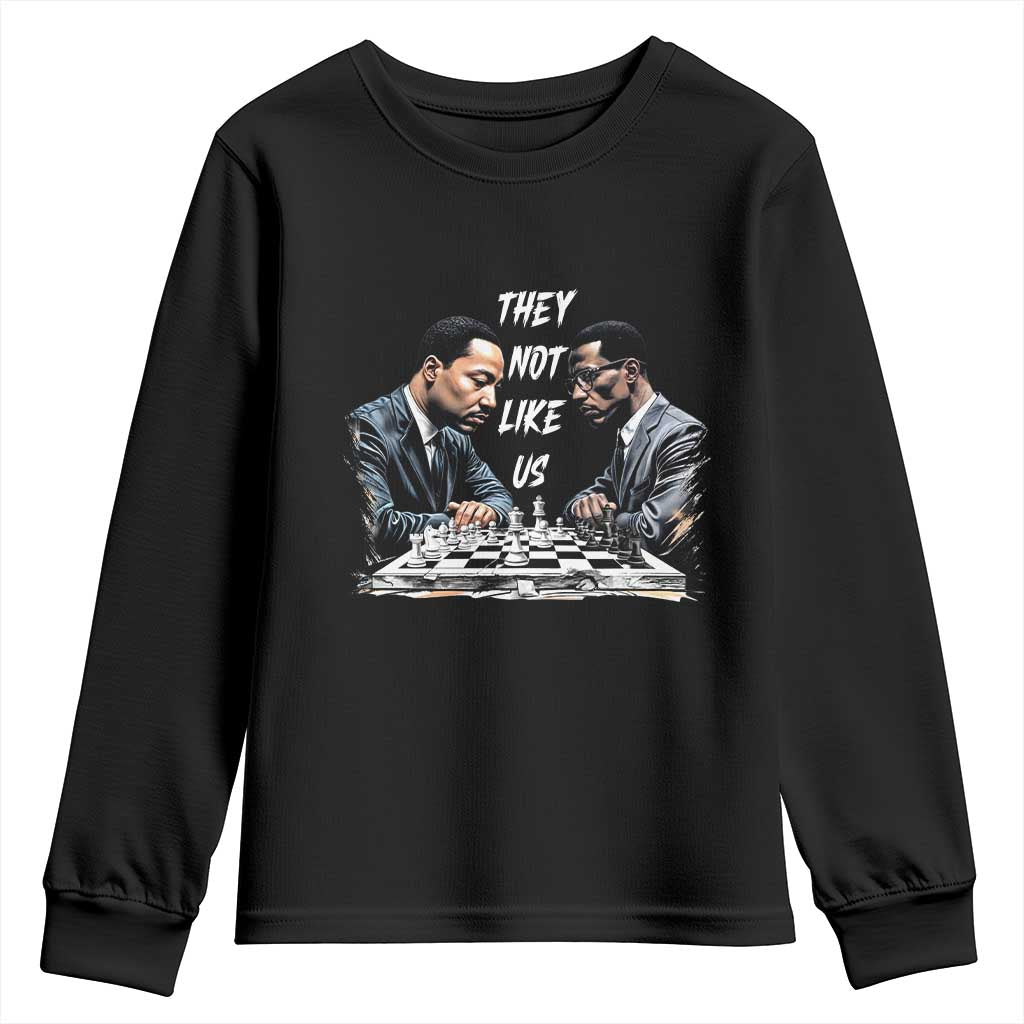 Martin Luther King Malcolm X Youth Sweatshirt They Not Like Us Black Leaders TS11 Black Print Your Wear
