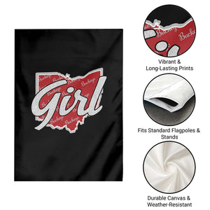 Buckeye Girl Ohio Home State Garden Flag TS11 Print Your Wear