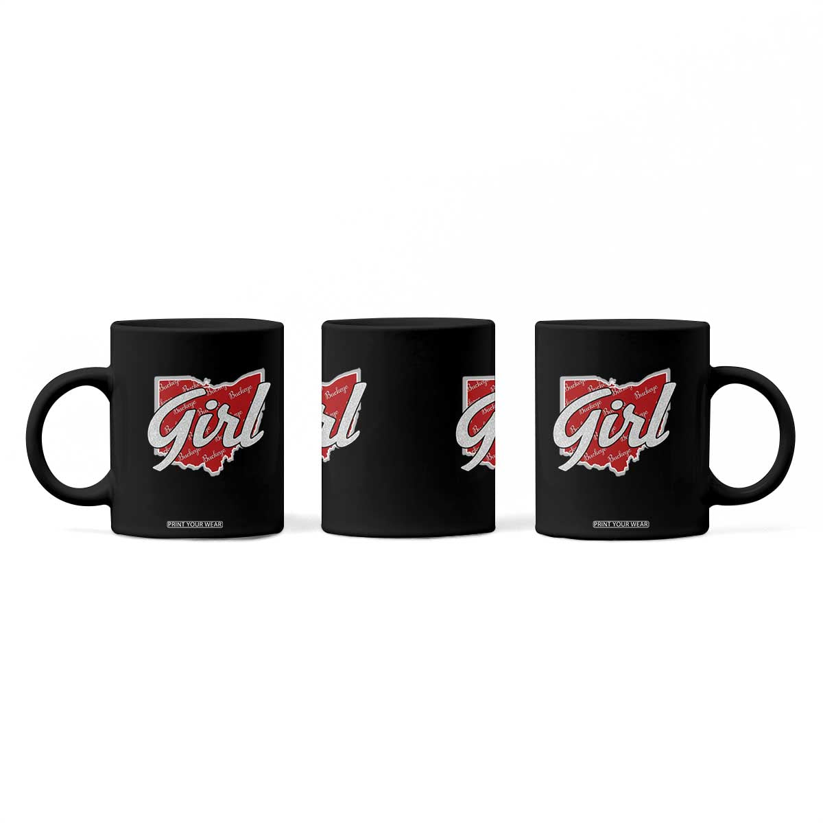 Buckeye Girl Ohio Home State Coffee Mug TS11 Print Your Wear