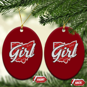 Buckeye Girl Ohio Home State Ceramic Ornament TS11 Print Your Wear