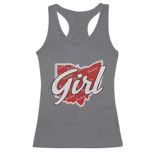 Buckeye Girl Ohio Home State Racerback Tank Top TS11 Charcoal Print Your Wear