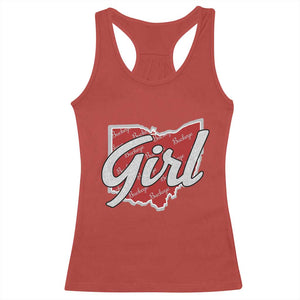 Buckeye Girl Ohio Home State Racerback Tank Top TS11 Red Print Your Wear