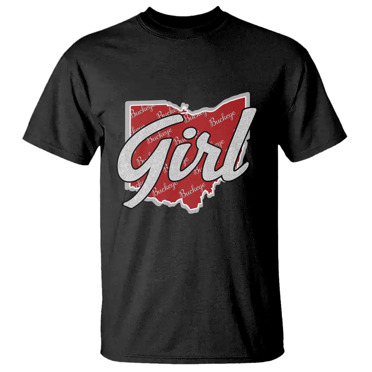 Buckeye Girl Ohio Home State T Shirt TS11 Black Print Your Wear